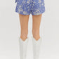 Entro - Lyla Western Motif Denim Wrap Skort