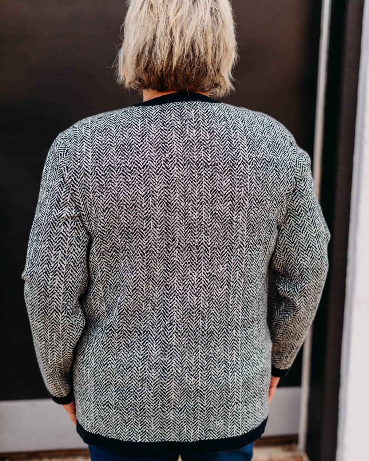 A La Carte - Jacquard Button Front Cardigan