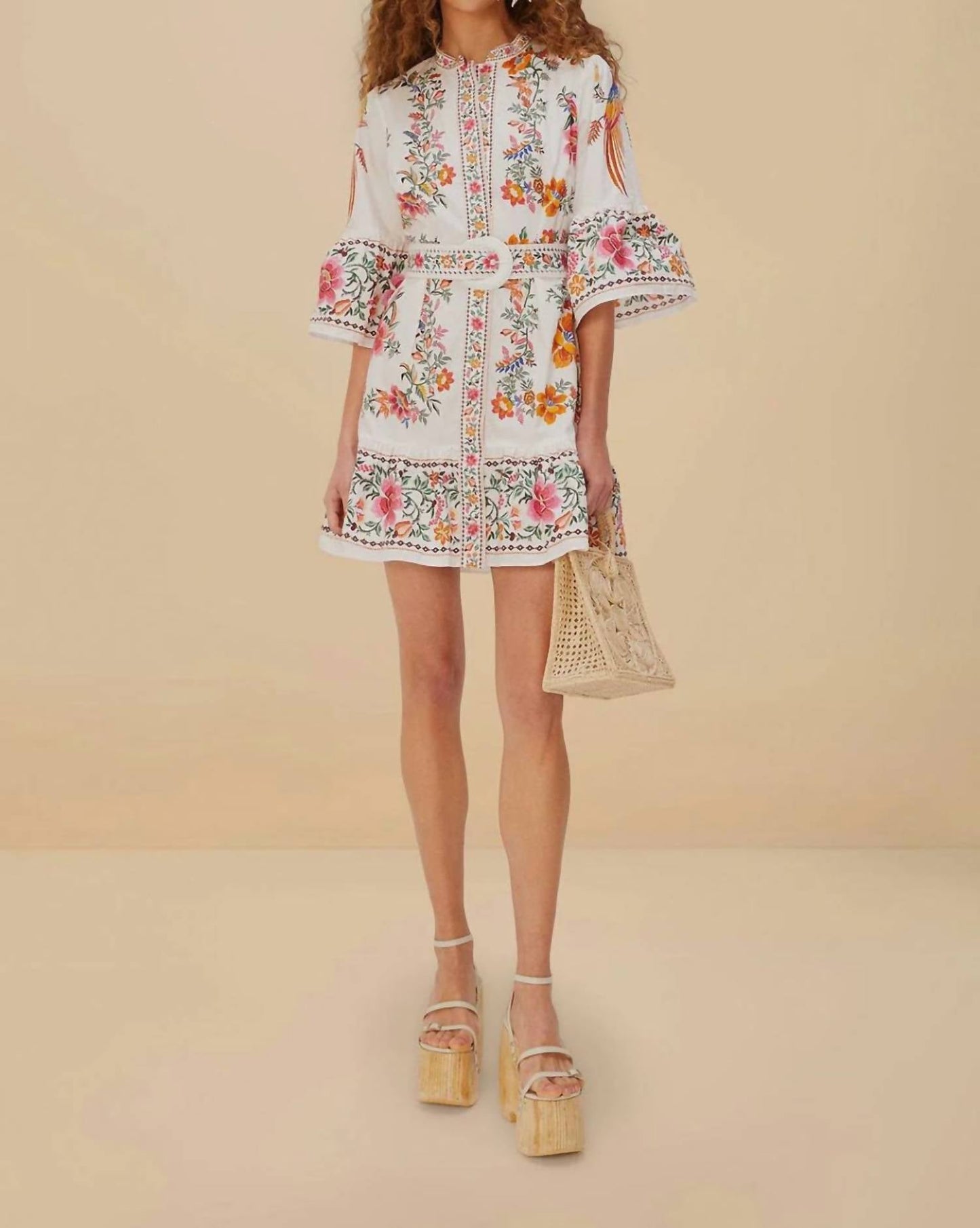 Farm Rio - Delicate Forest Mini Dress