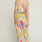 Entro - Geometric Print Tank Jogger Jumpsuit