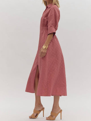 Entro - Collared Midi Dress