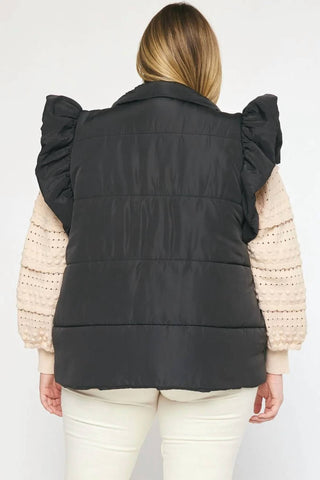 Entro - Ruffle Puffer Vest