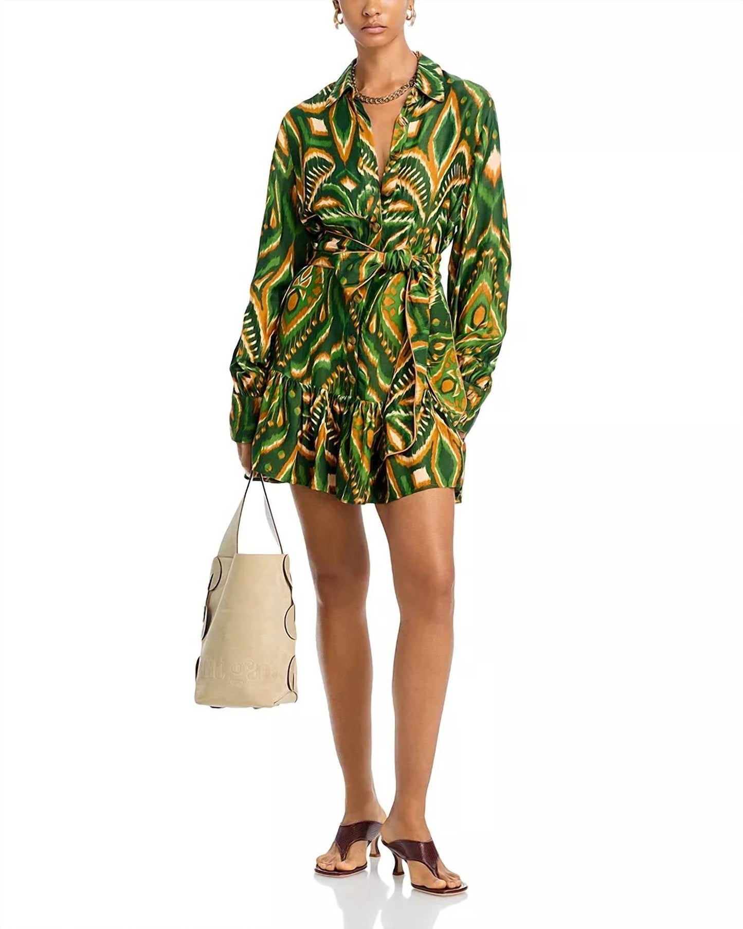 Farm Rio - Pineapple Ikat Mini Dress