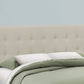 Queen Size Upholstered Transitional Beige Headboard