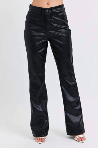 Judy Blue - Tummy Control Faux Leather Boot Cut Pants