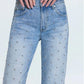 Pistola - Lexi Mid Rise Bowed Studded Denim Jeans
