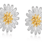 Solid Sterling Silver Sunflower Earrings
