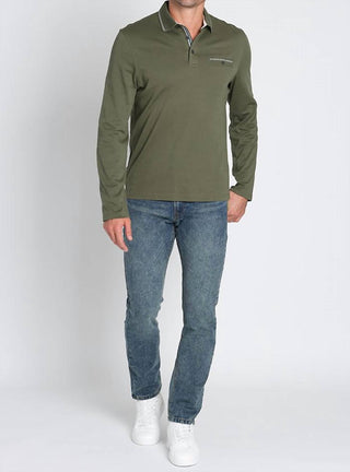 Jachs New York - Luxe Cotton Long Sleeve Polo Shirt