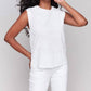 Charlie B - Floral Embroidered Sleeveless Cotton Top