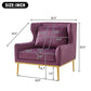 Elegant Curved Armrest Accent Armchair