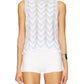 525 America - Kayla Chevron Scalloped Tank