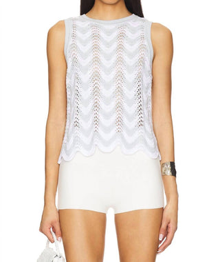 525 America - Kayla Chevron Scalloped Tank