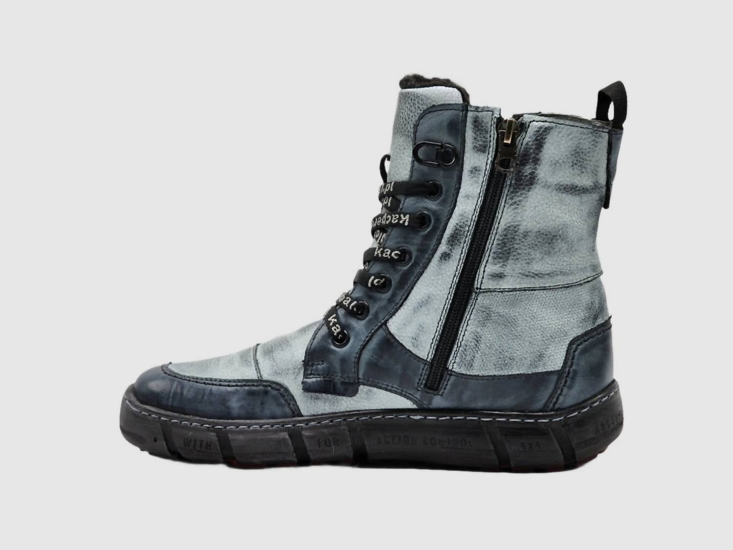 Kcr Group - Women's Action Thick Fur-lined Zip-up Leather Boots
