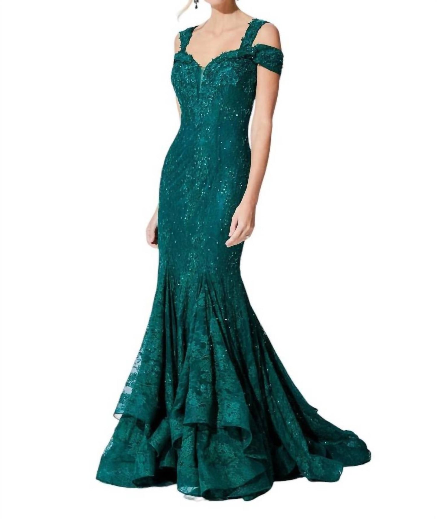 Ivonne D - Sweetheart Trumpet Evening Dress