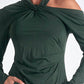 Elan - Long Sleeve Off-Shoulder Top