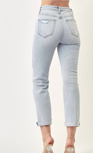 Risen - Mid Rise Vintage Straight Leg Jeans