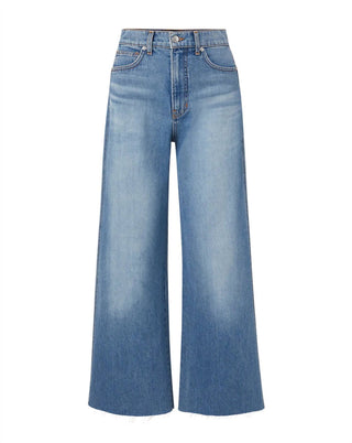 Veronica Beard - TAYLOR CROPPED HIGH RISE WIDE LEG JEANS