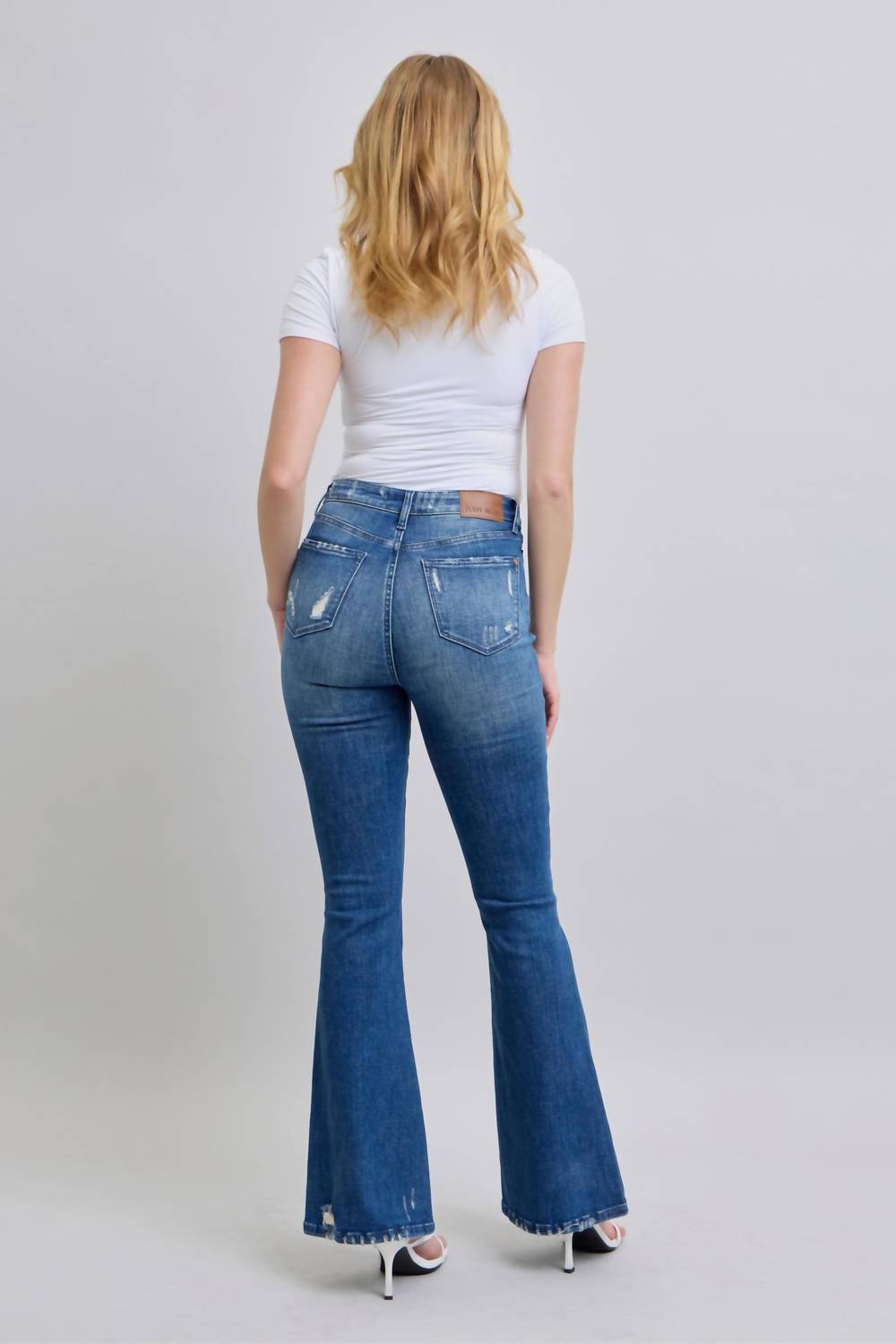 Judy Blue - High Waist Destroyed Flare Jeans