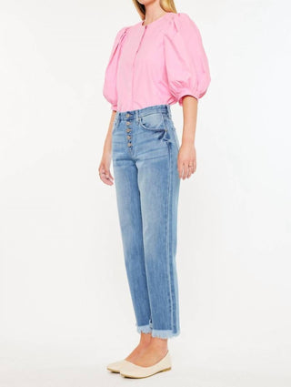 Kancan - High Rise Straight Leg Button Fly Jean