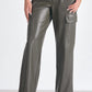 Elan - Faux Leather Cargo Pant