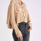 Elan - Crop Button Down Jacket