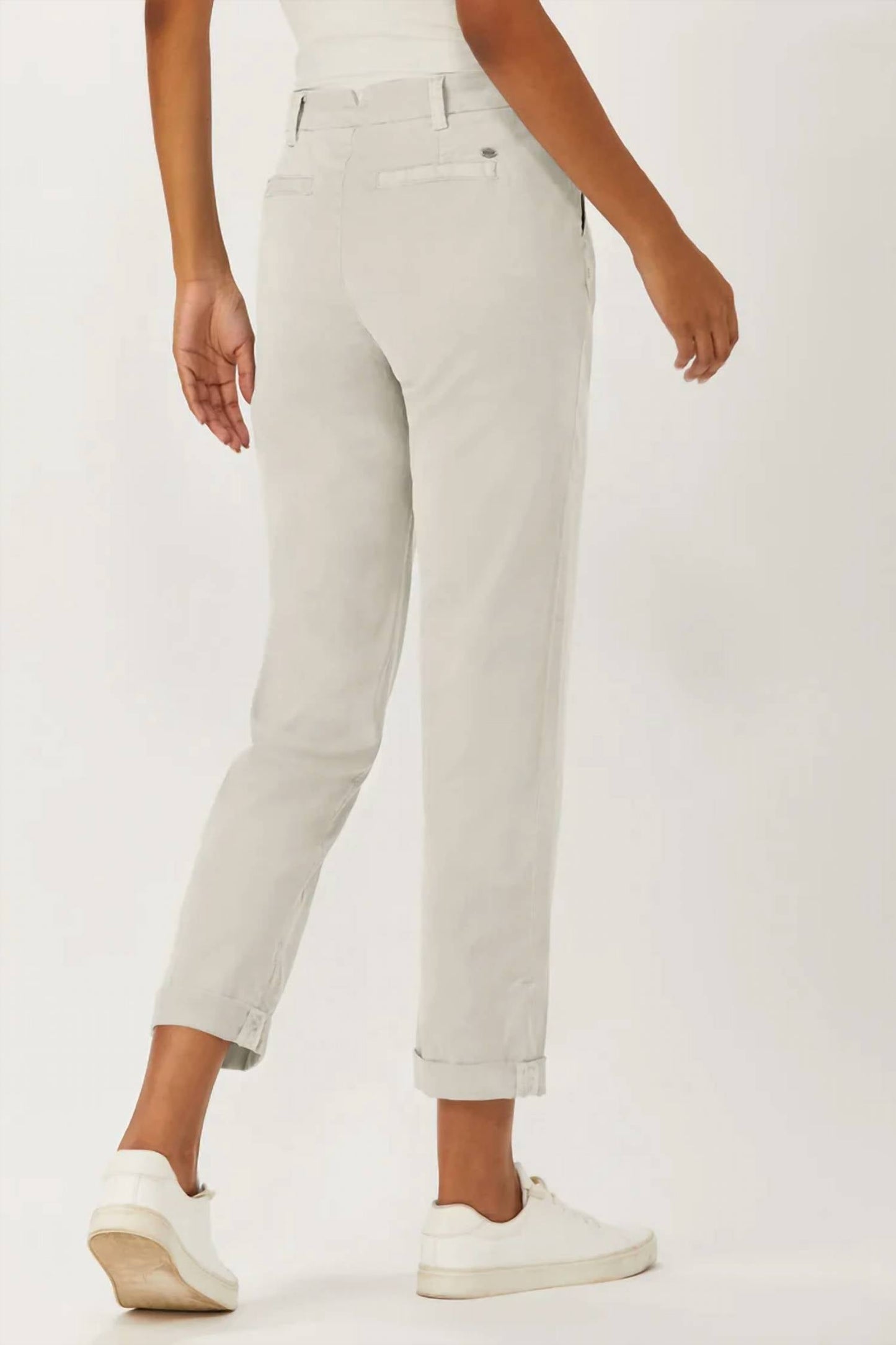 Ecru - Mitchell Roll Cuff Chino Pant