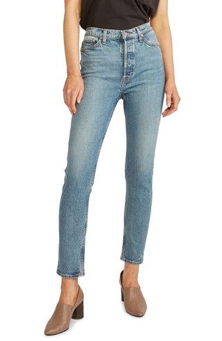 ÉTICA Alex High Waist Skinny Jeans in Shadow Mountain, Size 26