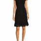 Adrianna Papell - Mock Neck Chiffon Dress