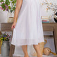 Karen T Design - Sleeveless A-line Midi Dress With Floral Detail