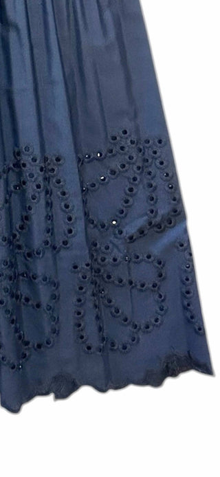 Current Air - Pleated Eyelet Midi Skirt