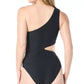 Michael Kors - One Shoulder Side Cutout Swimsuit