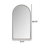 Iron Arch Retro Full Length Mirror with Supporting Feet in Silver