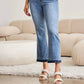 Judy Blue - Mid Rise Release Hem Cropped Bootcut Jeans