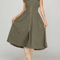 She + Sky - Drop Shoulder Zip Midi Dress