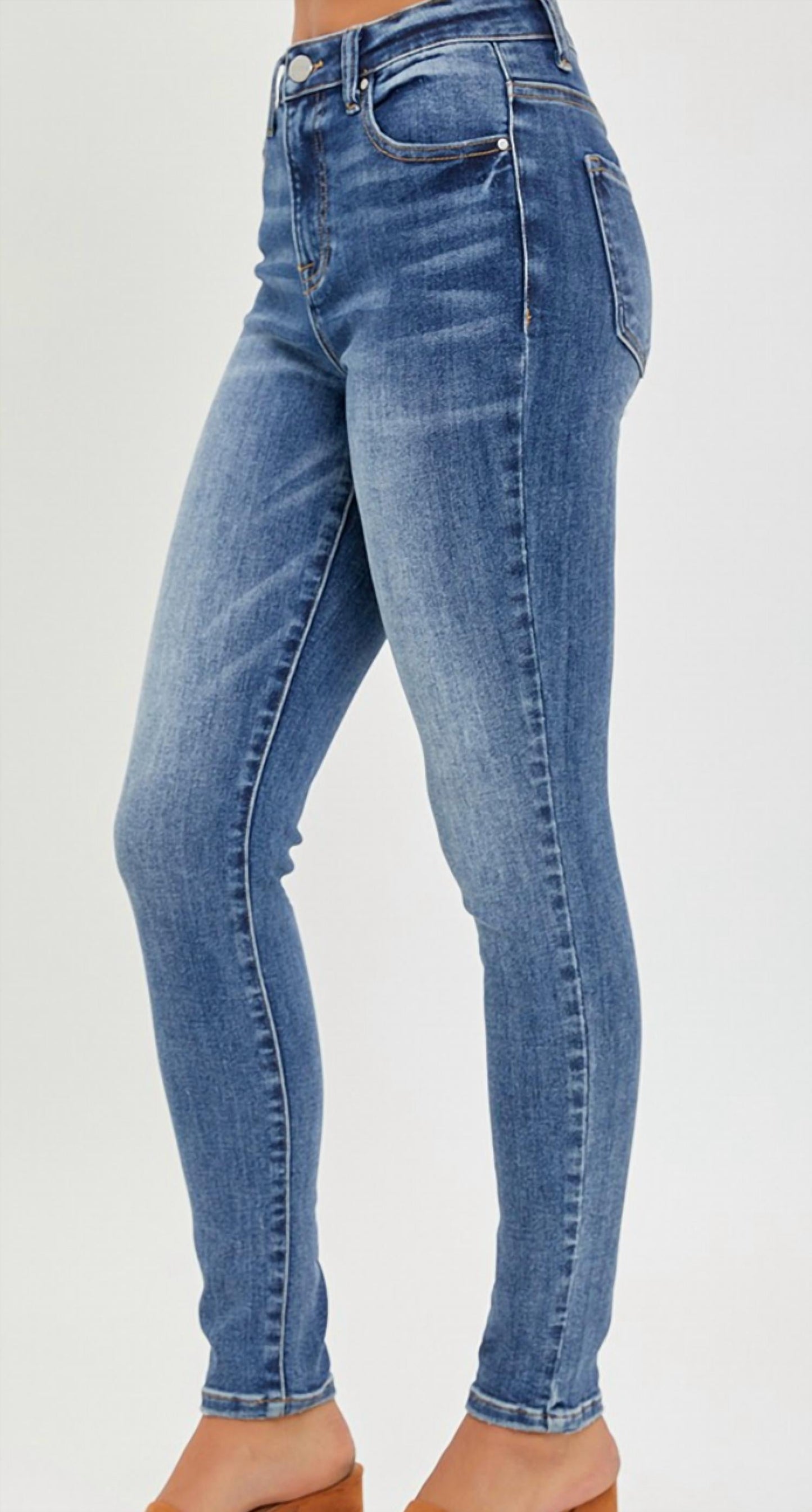 Risen - Mid Rise Ankle Skinny Jeans