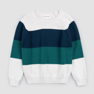Miles The Label - Boy's Winter Mix Color Block Sweater