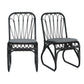 Outdoor Wicker Dining Chairs with Washable Cushion (Set of 2)