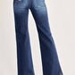 Risen - High Rise Distressed Wide Flare Jean