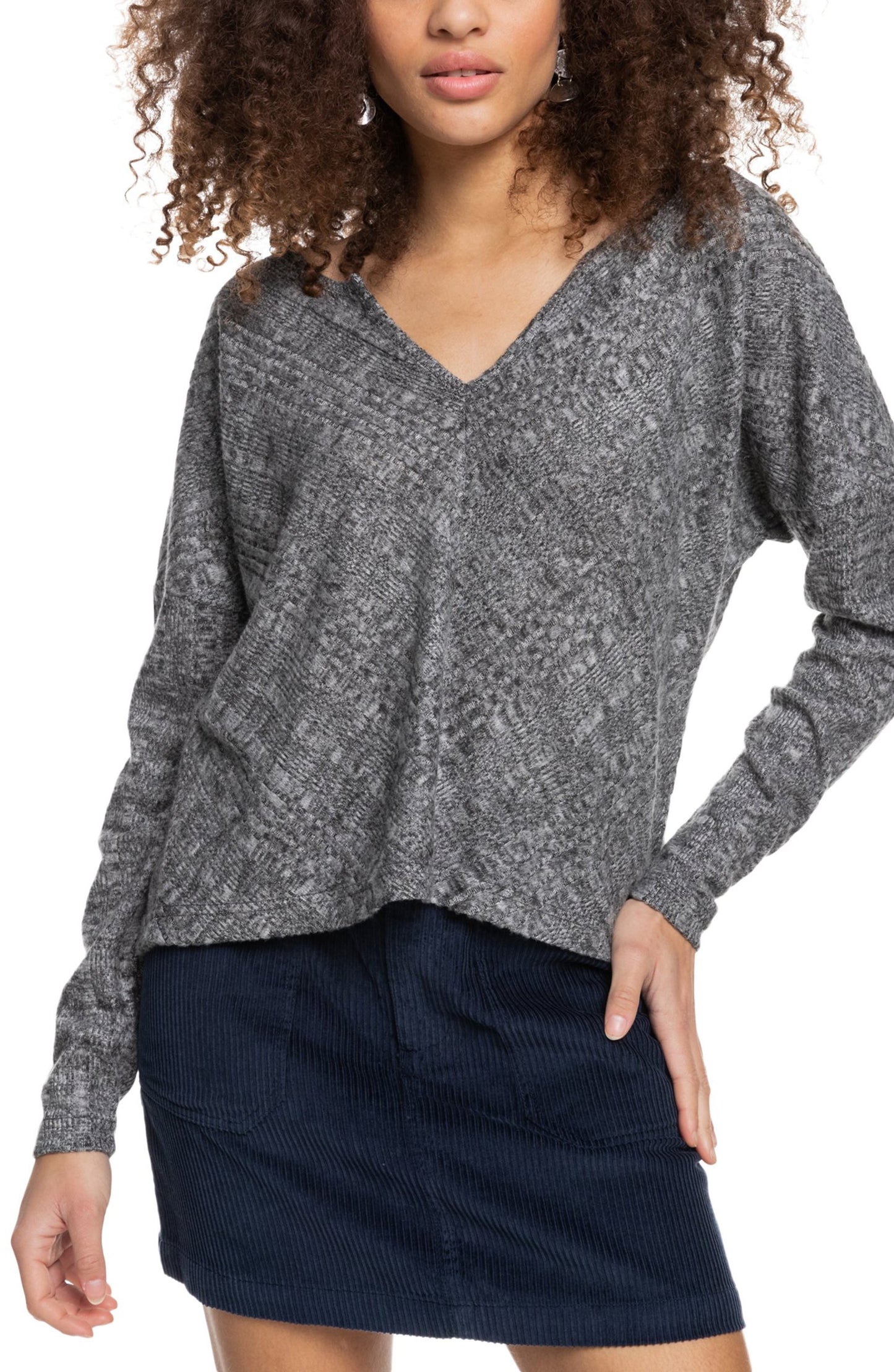 Roxy High Tide V-Neck Sweater - Small