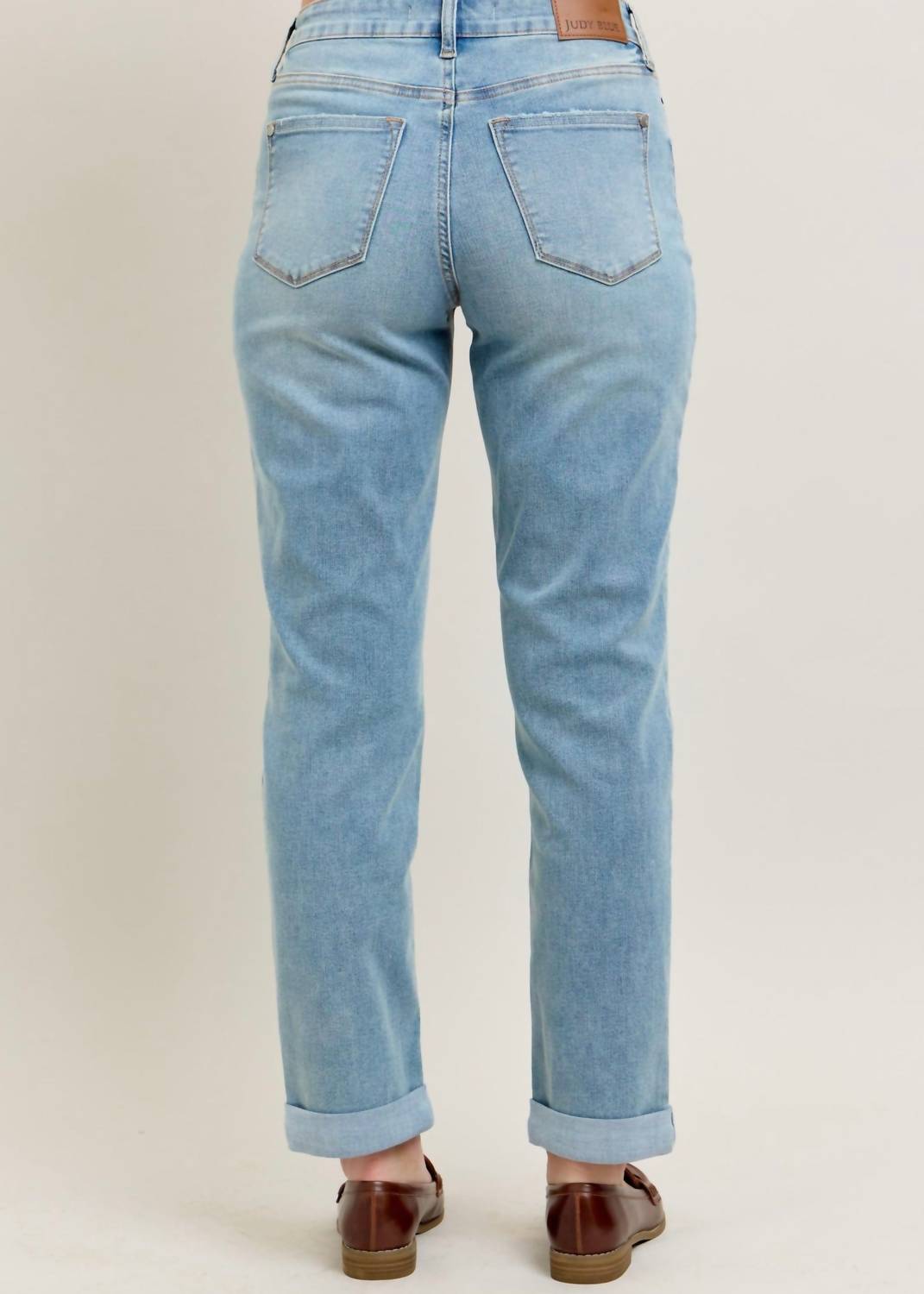 Judy Blue - V-front Cuff Boyfriend Jeans