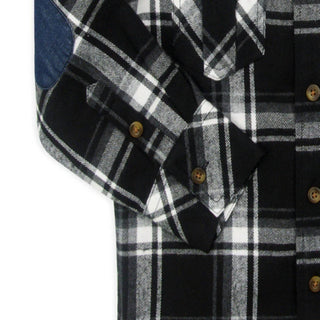 Appaman - Boys' Denim Elbow Patch Flannel Shirt