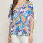Entro - Abstract V-Neck Top