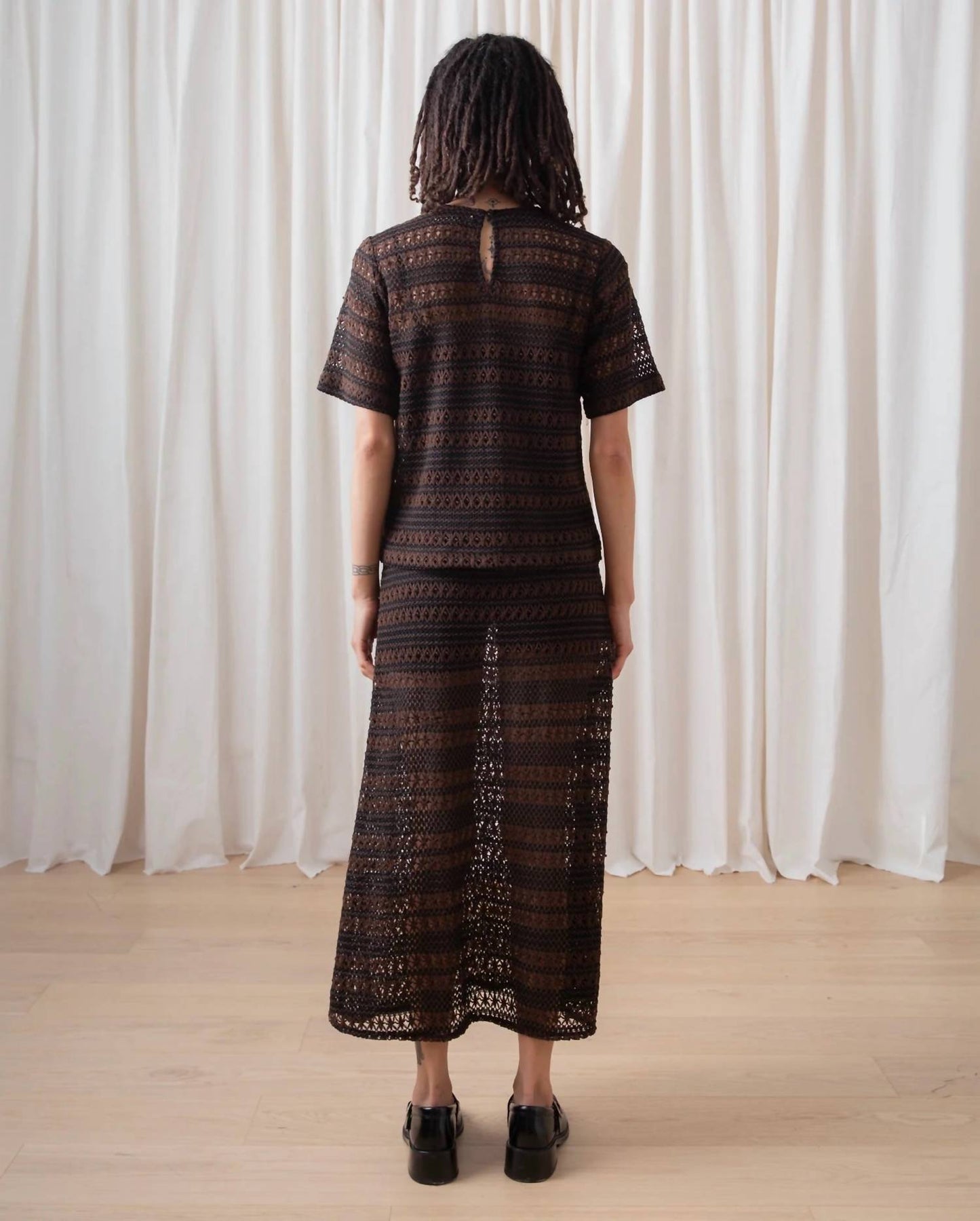 Ali Golden - Crochet Slim Midi Skirt
