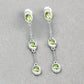 2.10 Carat Genuine Peridot .925 Sterling Silver Earrings