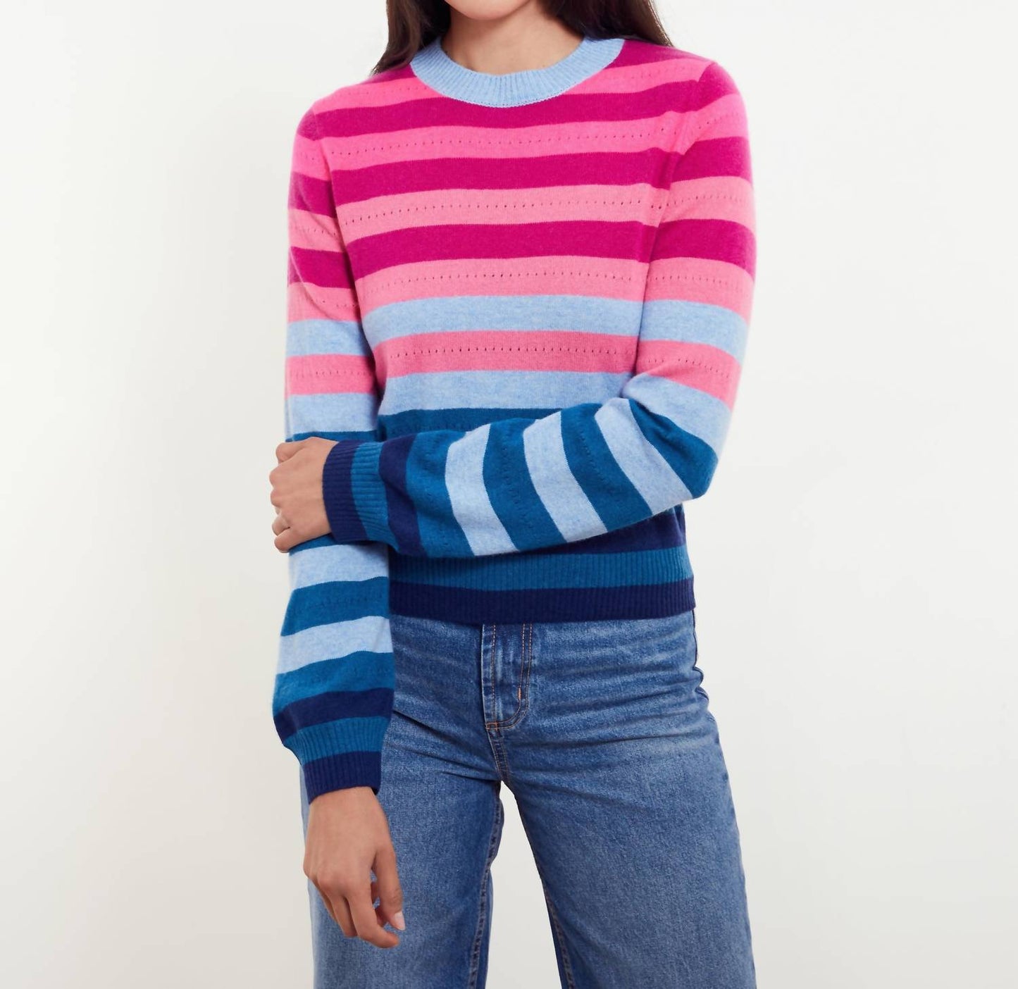 &Isla - Ariana Striped Cashmere Sweater
