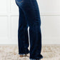 Judy Blue - Mid Rise Frayed Hem Straight Leg Jean