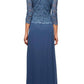 Alex Evenings - Petite Lace & Chiffon Gown With Scallop Edge Detail