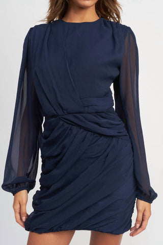 Emory Park - Long Sleeve Ruched Mini Dress