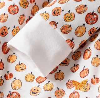 Petite Plume - Girls Pumpkin Pima Pajama Set