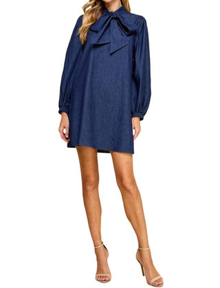 Tcec - Bow Tie Denim Mini Dress